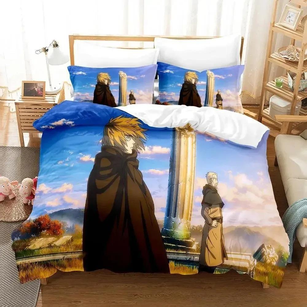 3D Anime Vinland Saga Bedding Set Single Twin Full Queen King Size Bed Set Adult Kid Bedroom Duvet Cover Sets For Home Textiles