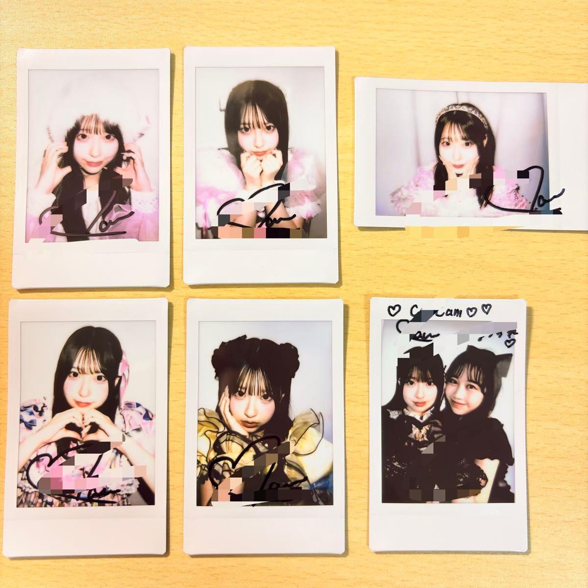Used Haruka Sakuraba autographed instax set of 6