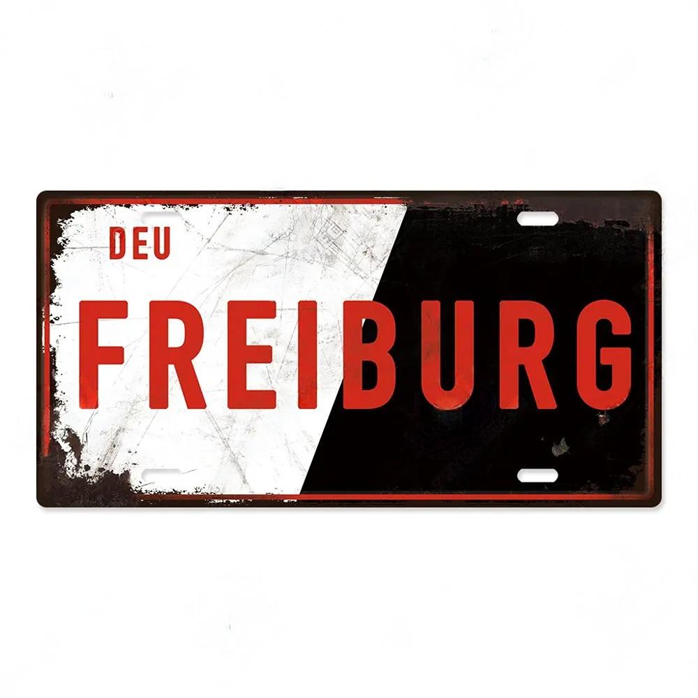FJ Decors Germany City Metal Tin Signs Licenses Plate Plaque Metal Vintage Bar Pub Club Home Wall Decor