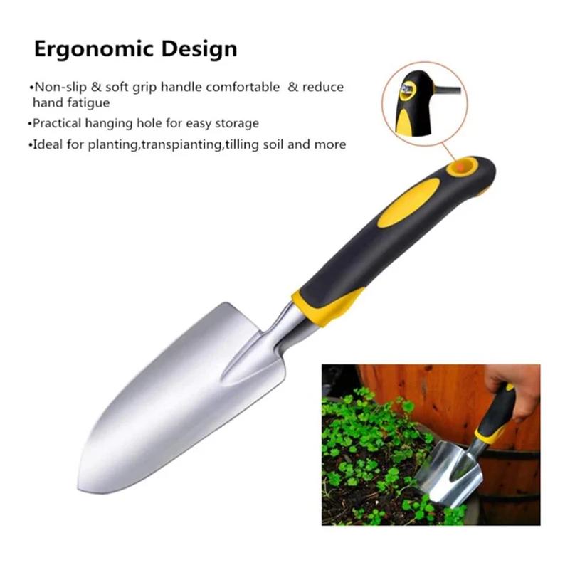 Garden Tool with Ergonomic Handle Hand Trowel Rake Cultivator Weeding Tools Garden Transplant Bonsai Tool