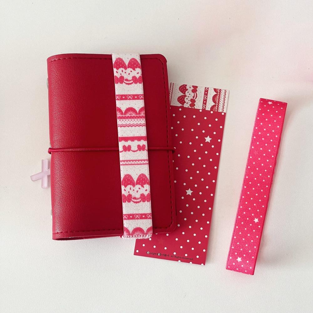 INS Double-sided Pattern Design Notebook Straps Adjustable Star Decor A7/M5 Binder Tie Band Notebook Tie Straps Students