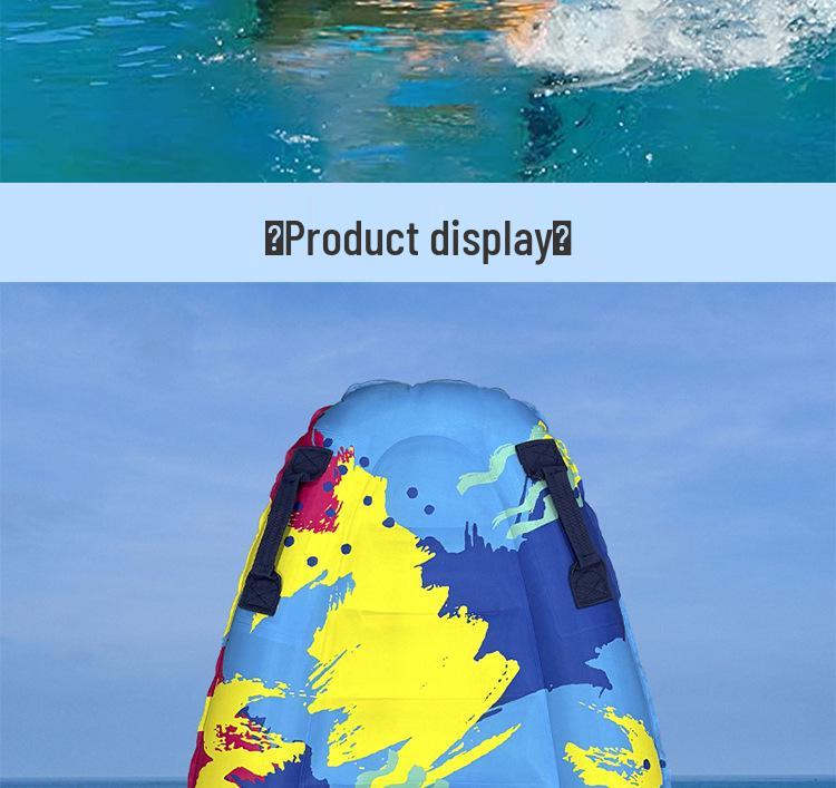 Eco-Friendly Children's Inflatable Surfboard: Thickened PVC Floating Board with Handle for Summer Water Play.