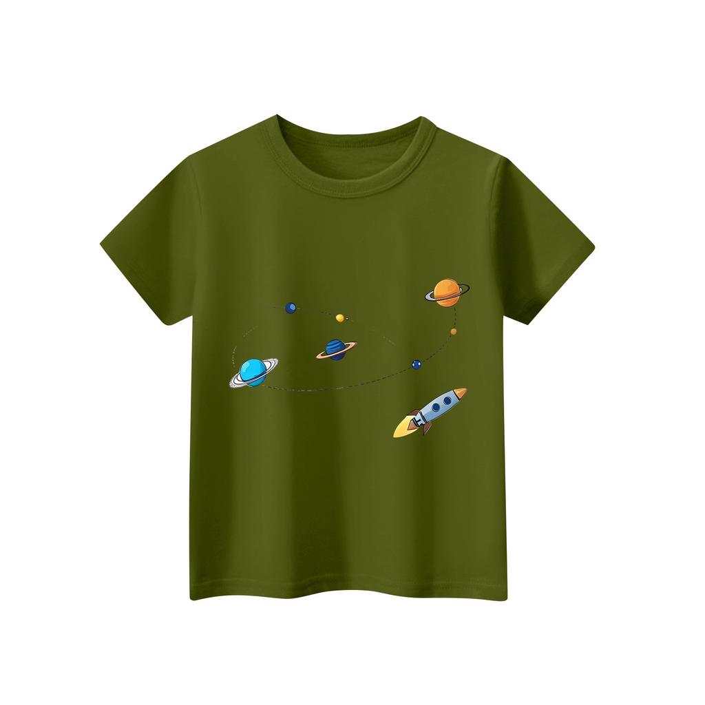 Children's Short Sleeve Neck T-Shirt Animal Print Daily Casual Top