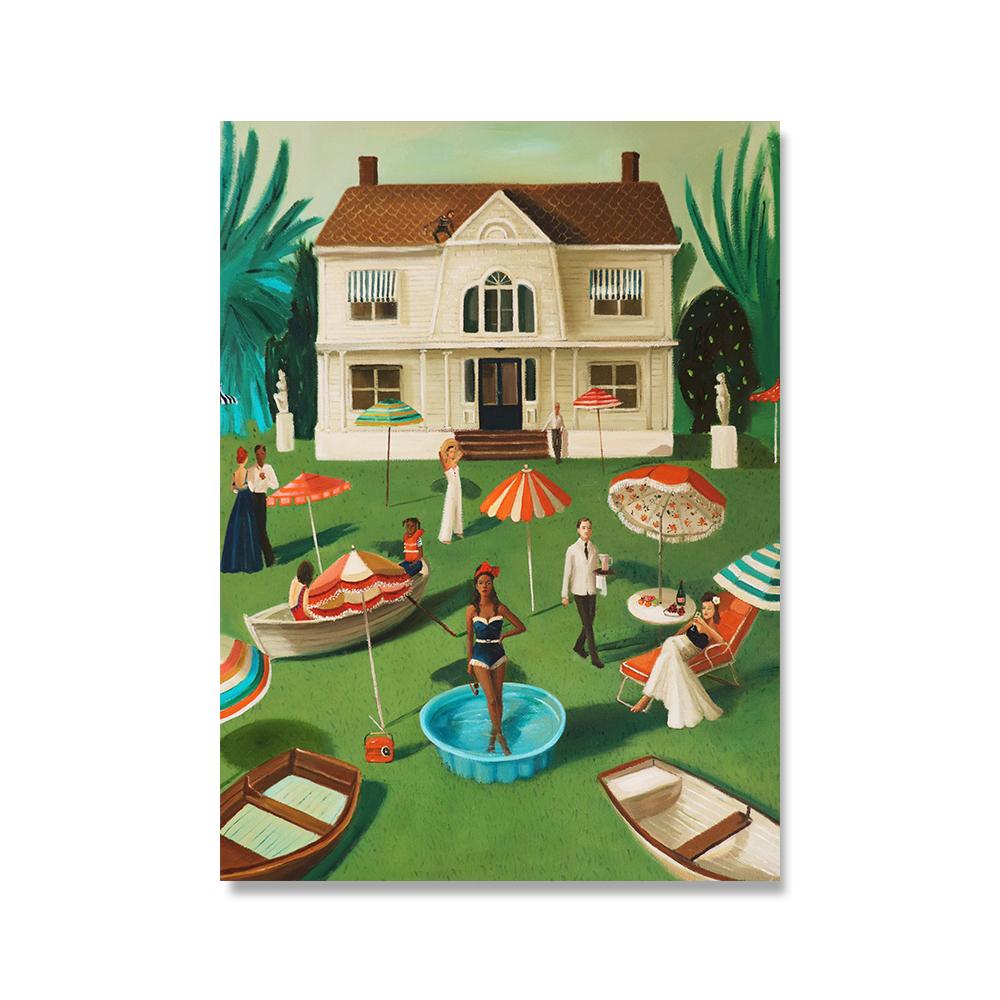 

Модный женский ретро-принт, постер, художественная живопись, Vinatge, чудесный сад, настенная картина, Королева пустыни, мотель, Настенный декор для гостиной 21x30cm No Framed