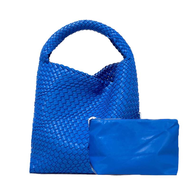 Women's Large Capacity Woven Shoulder Bag – Versatile Tote for Shopping, Commuting, and Everyday Use