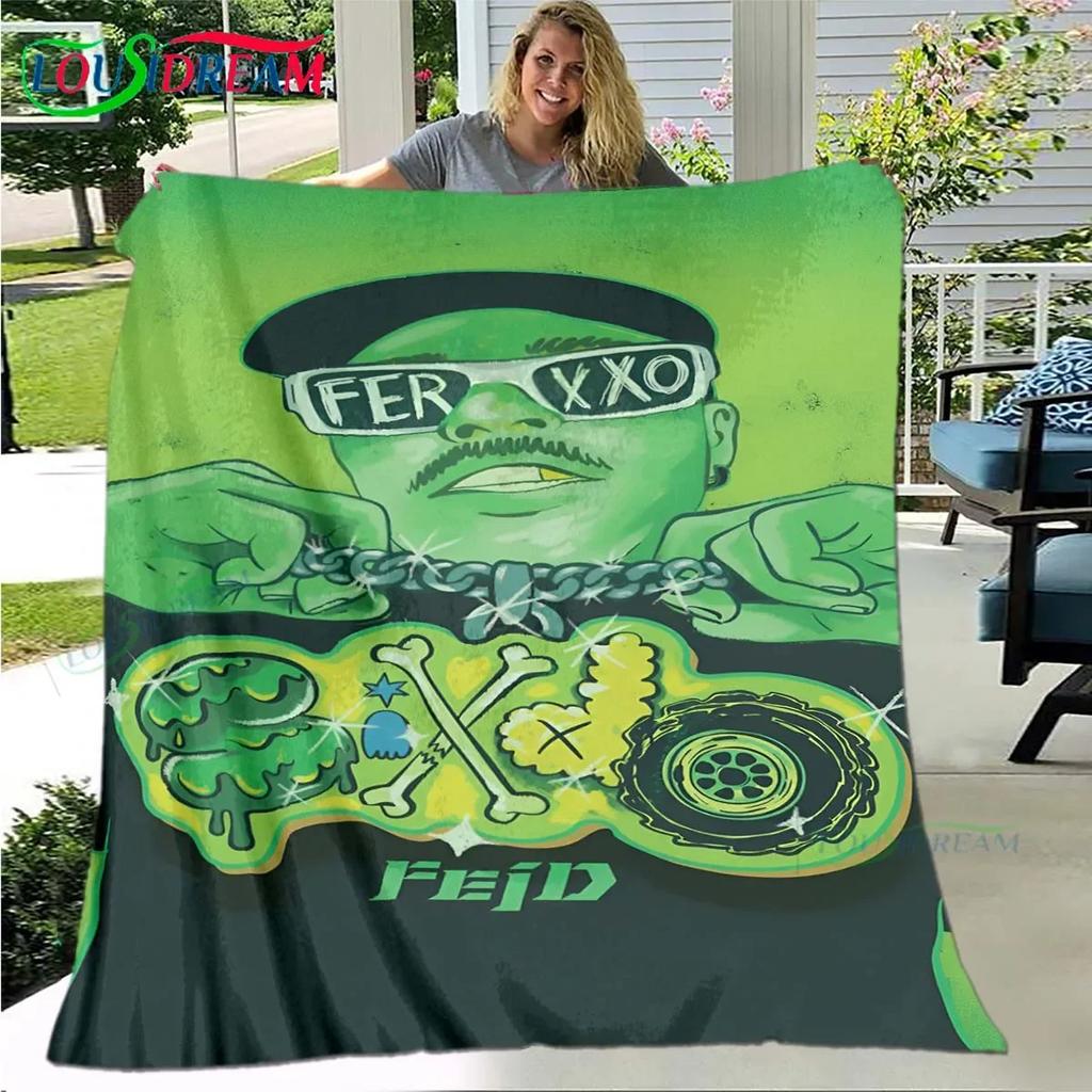 Pop Singer Ferxxo Feid Blanket,Flannel Throw Blanket for Home Bedroom Bed Sofa Picnic Office Hiking Leisure Nap Birthday Gift