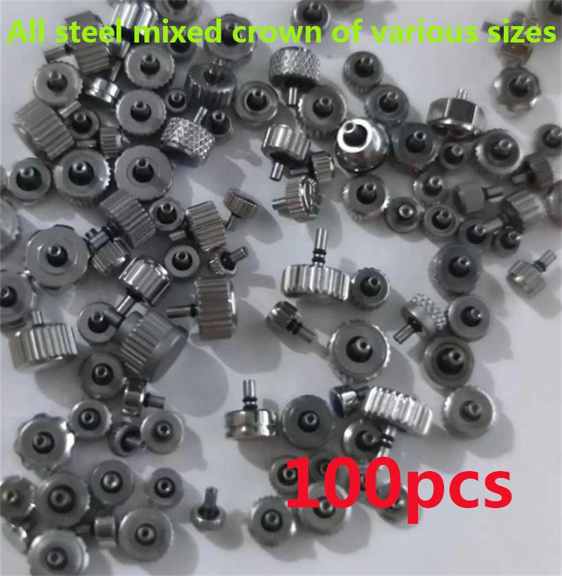 Watch Accessories Are In Bags All Steel Watch Handle Various Sizes Long Short Mixed Watch Crown Clock Maintenance Parts