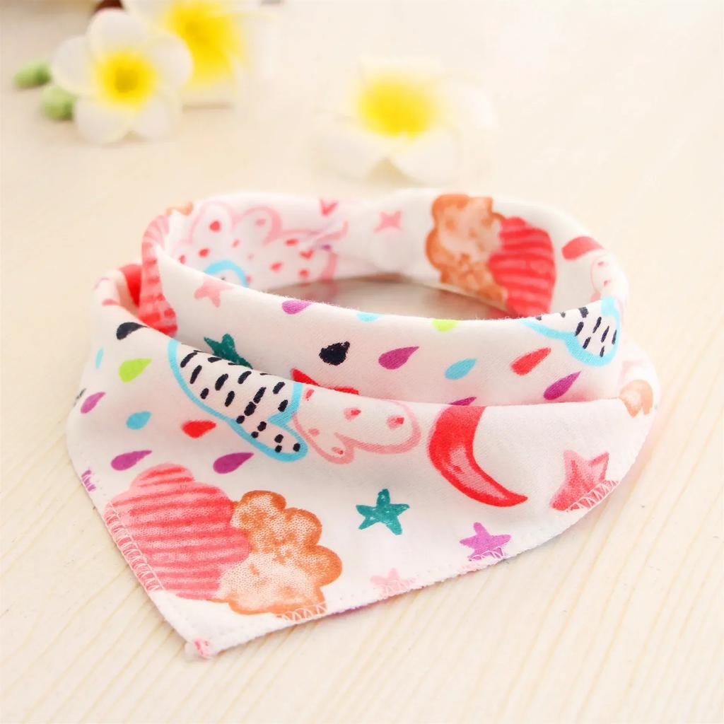 Śliniaki bawełniane dla niemowląt, śliniak trójkątny dla dziewczynek i chłopców z kreskówkowym wzorem, szalik do karmienia, kołnierz śliniak, pieluszka do odbijania, bandana, ręcznik do śliny