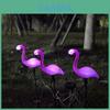 Lâmpada de Flamingo Solar Impermeável Decoração de Jardim Com Luz LED Para Uso em Gramado e Pátio