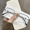 Ultra-Light Frameless Middle-Aged And Elderly High Definition Anti-Blue Reading Glasses Business Wind Age-Reducing Reading Glasses Anti-Fatigue