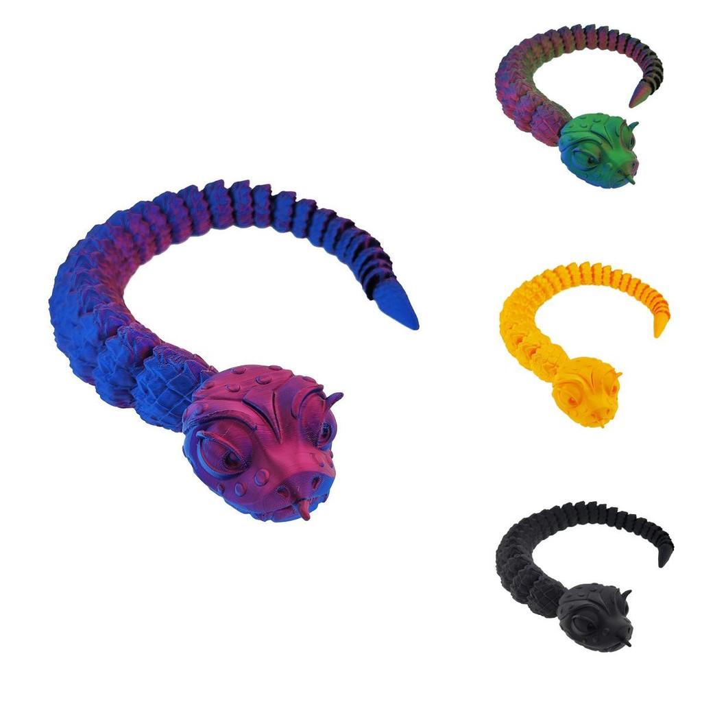 Adorable 3d Printed Snake Toy With Big Eyes For Creative Decor In Aquariums And Parties