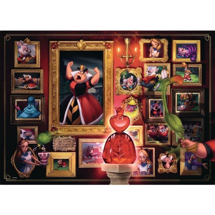 Puzzle 1000 pièces La Reine de cœur (Collection Disney Villainous) - Adultes, enfants, dès 10 ans - 15026 - Ravensburger