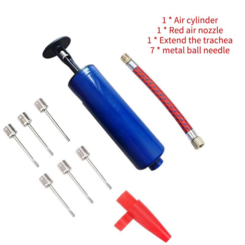 Portable Mini Hand Ball Air Pump Inflator Kit With Needle For Soccer Basketball Volleyball Football Inflation синий