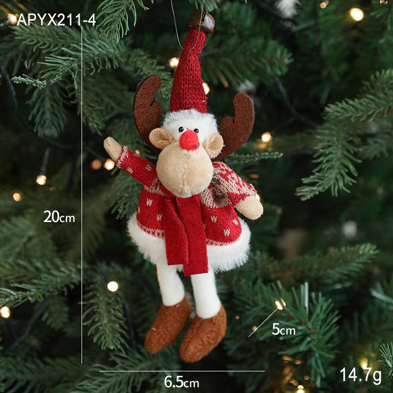 Pluche Sneeuwpop Kerstboomversieringen - Rode & Witte Decoraties voor Boom en Bureau