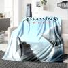 1 Stück Assassin's Creed Decke, Geschenk, für Männer und Frauen, Weiche Decke, Gut für Sofabett Couch Reisen, Leichte Flanelldecke