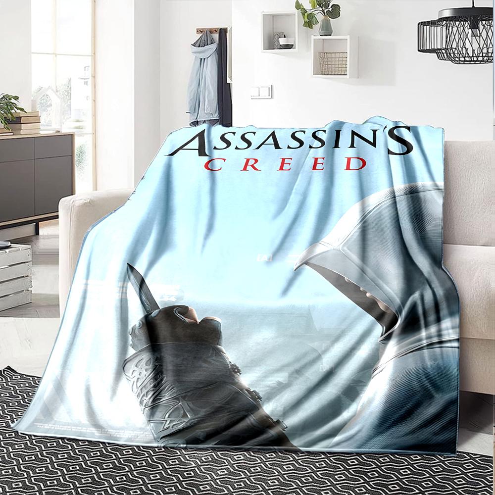 1 Stück Assassin's Creed Decke, Geschenk, für Männer und Frauen, Weiche Decke, Gut für Sofabett Couch Reisen, Leichte Flanelldecke