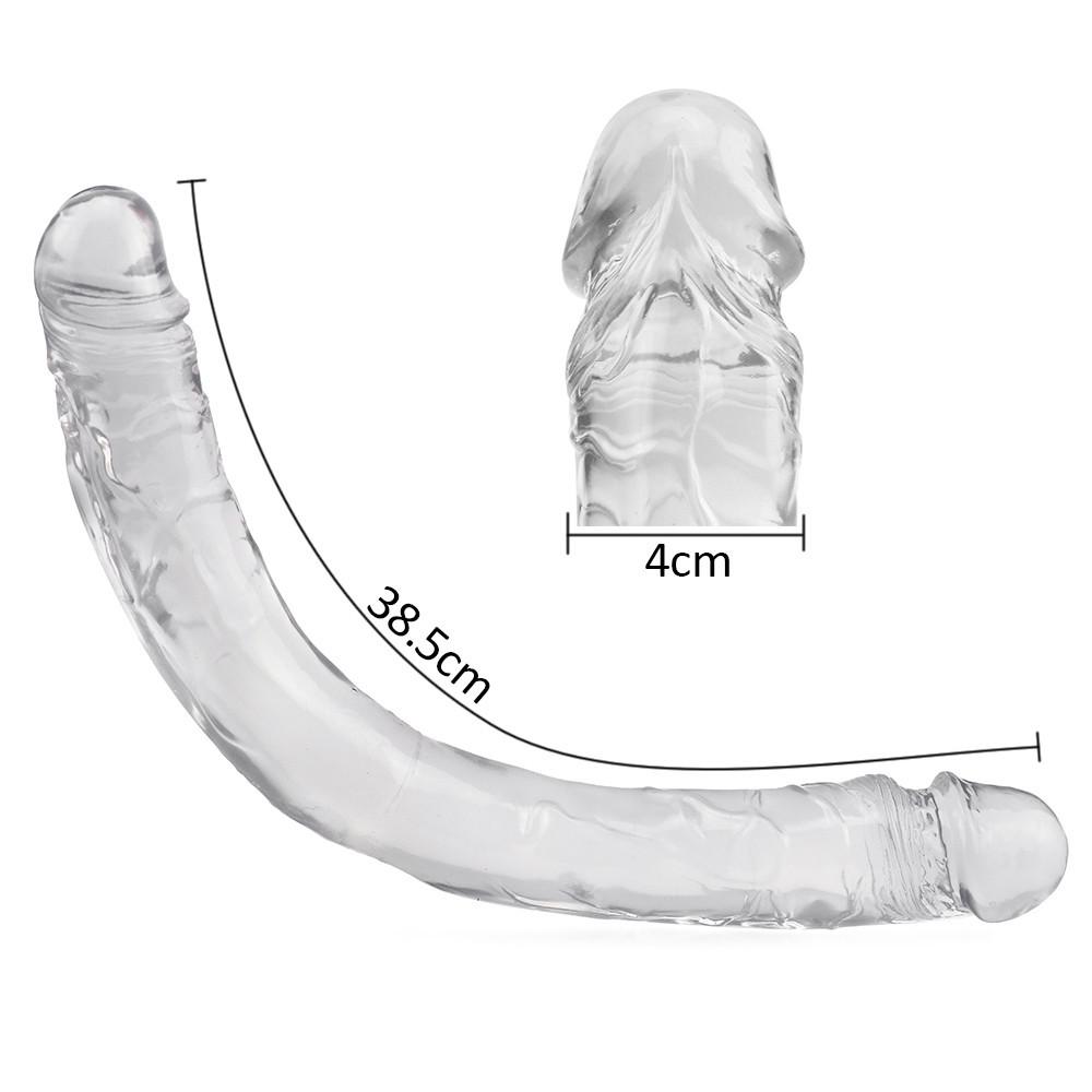 Dildo s dvojitou hlavou RUNYU Realistické dildo Cock Vaginální anální kolík Flexibilní penis Pro ženy Dilda Sexuální hračky