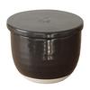 Kamoshika Douguten Ceramic Rice Container, 1.5-cup Capacity, Made In Japan, Banko Ware, Microwave-Safe, Regular Size (Black)