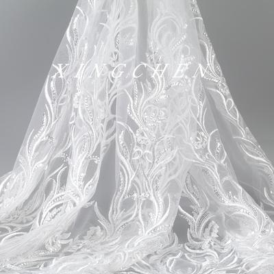 70 cm Große Pailletten-Spitzenaccessoires Hochzeitskleid Schleier Stickerei Schmuck DIY-Material Vorhangstoff Dekoration Zubehör Fabrik