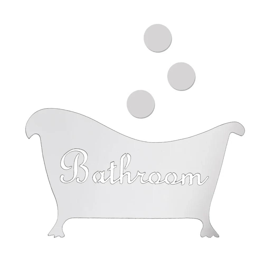 3D Mirror Wall Sticker Funny Door Entrance Sign Kids Men Women Bathroom DIY Wall Stickers Decals Bar Home Decor