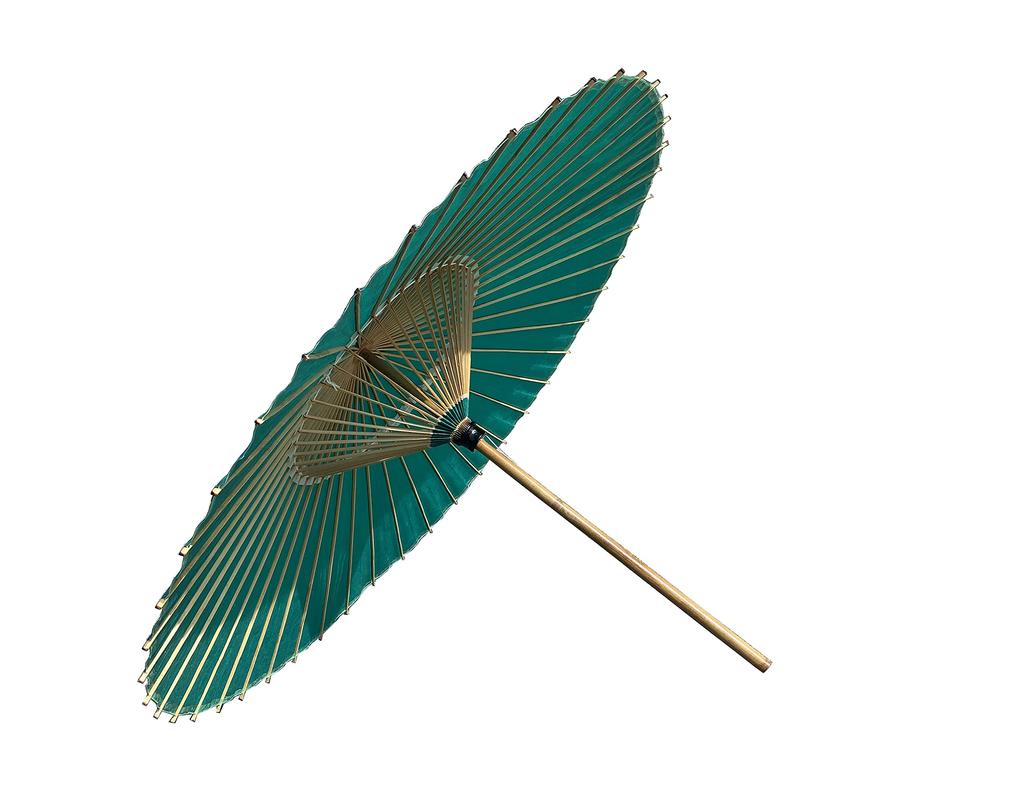 Yamamoto Takezaikuya Hannari Waterproof Japanese Made in Vinyl Coated (YAMAMOTOTAKIZAYIKUYA) Umbrella, Bangasa, Japan, (Green)