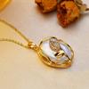 SENIKO Natural Freshwater Big Baroque Pearl Necklaces For Women Fashion Flower Cubic Zirconia Pendant With Chain Birhday Gift