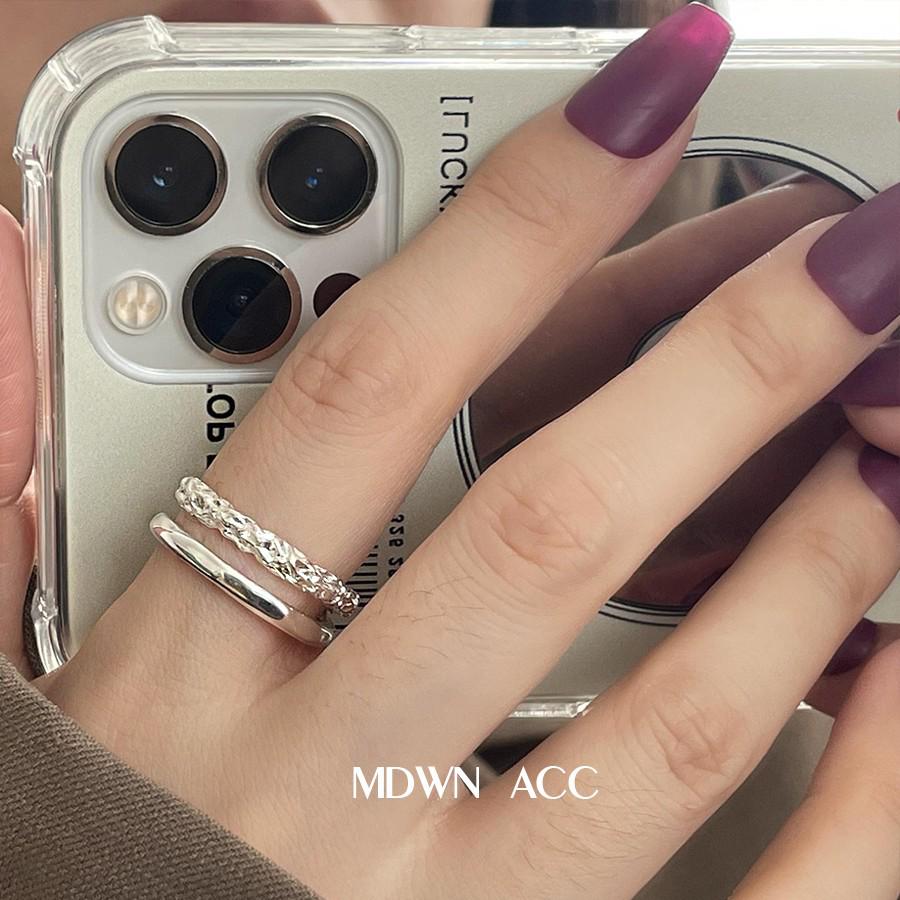 2025 New Luxe Retro Open Ring In S925 Sterling Silver with Double Pearls for Women