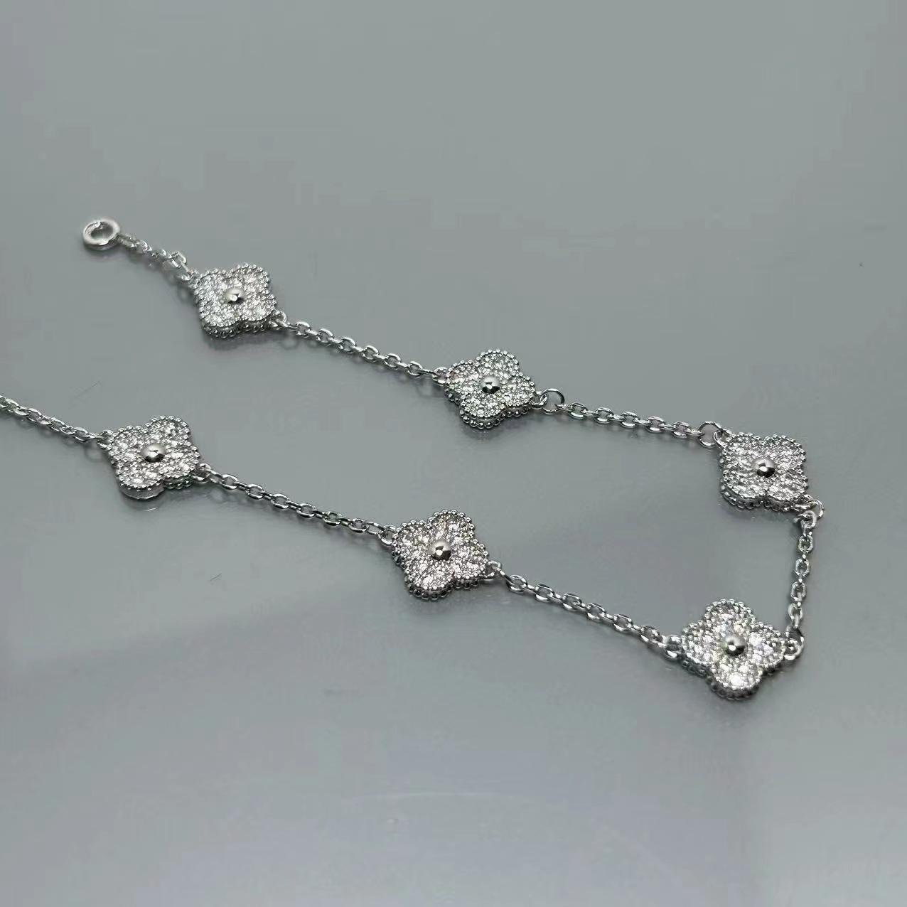 

Високоякісний міні-браслет з чотирилисником з червоного агату з шістьма квітами, жіночий, для знаменитостей, високого класу