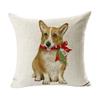 Weihnachten Tier Hund Leinen Kissenbezug Kissenbezug Sofa Bett Auto Cafe Büro Dekor