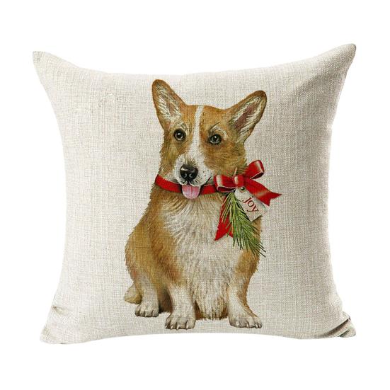Weihnachten Tier Hund Leinen Kissenbezug Kissenbezug Sofa Bett Auto Cafe Büro Dekor