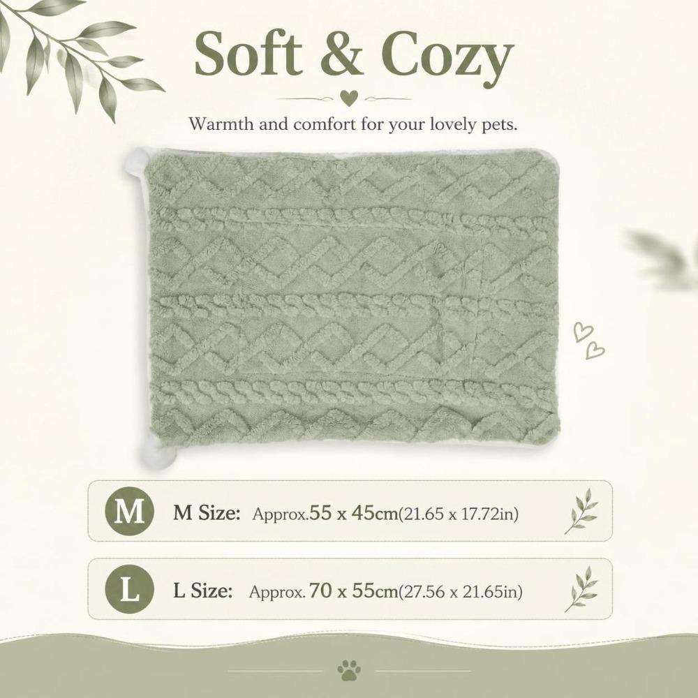 Soft Warm Plush Dog Cat Blanket Double Layer Thicken Plush Pet Blanket for Relaxing