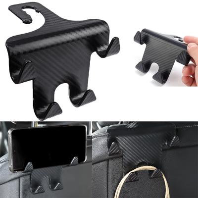 Crochets de support de voiture, supports de téléphone portable, crochets pour articles de siège arrière, supports d'organisation de fils, accessoires d'intérieur universels pour automobile