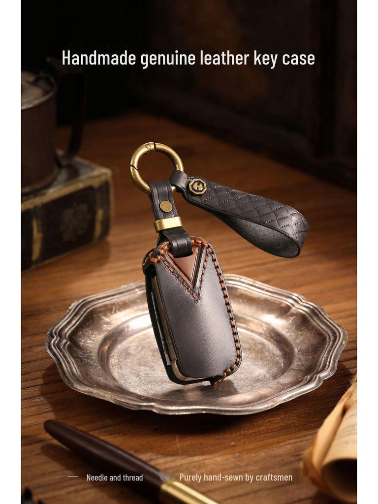 Skladací kľúč Changan Ručne vyrobený ochranný kryt z hovädzej kože