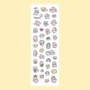 1/3 Sheets Korean Cute Graffiti Style Rabbit Cartoon Stickers Kawaii Animal Decals Hand Account Diary Scrapbook Sticker