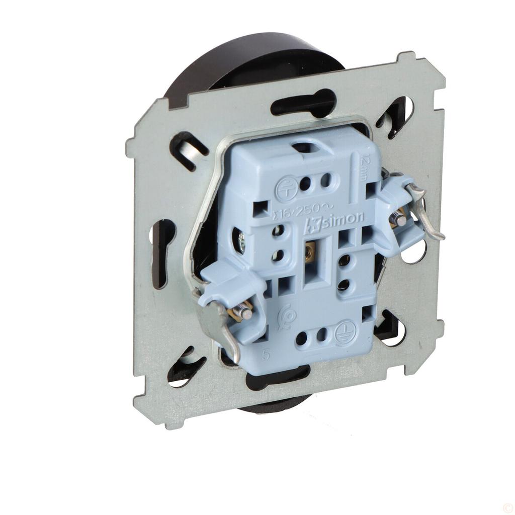 Double Socket Without Grounding, Contact Cover, Anthracite Simon54