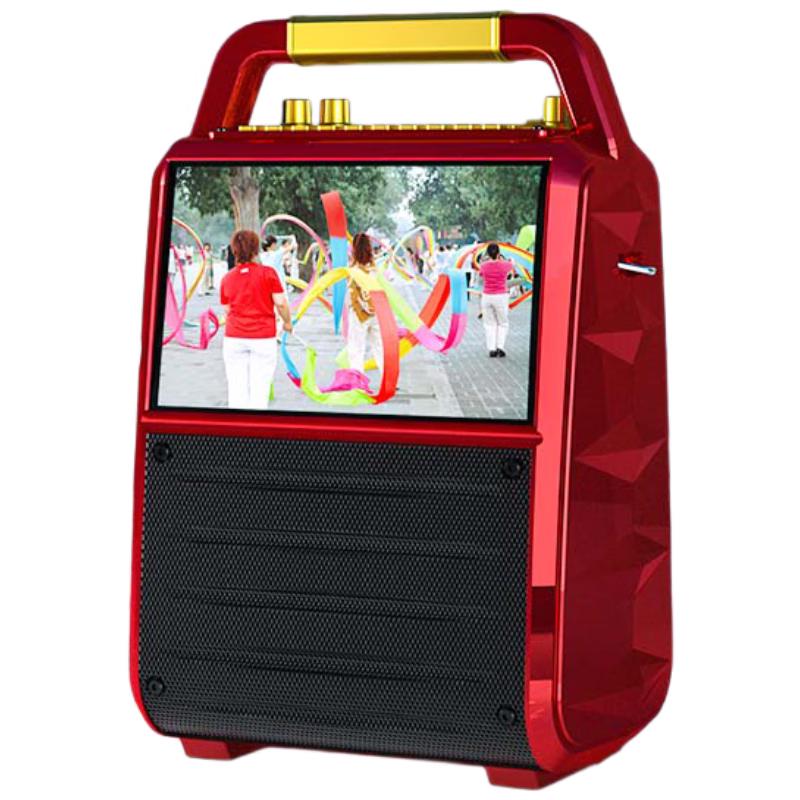 Boxă Portabilă Karaoke KTV Huabao cu Afișaj și Microfoane Duble priză CN (adaptor inclus)
