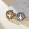 Roestvrij Staal Vredesteken Ronde Broche voor Dames Heren Geluk Vrede Liefde Reversspelden Trend Sieraden Accessoires Amulet Cadeaus