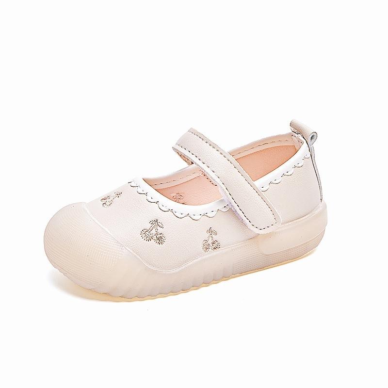 Infant and Toddler Floor Shoes for Spring and Autumn, Princess Soft Sole Non-Slip Anti-Kick Walking Shoes for Baby Girls