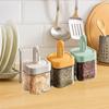 3Pcs Leakproof Salt Storage Box Sealed Spice Jar Portable Glass Seasoning Bottle  Kitchen