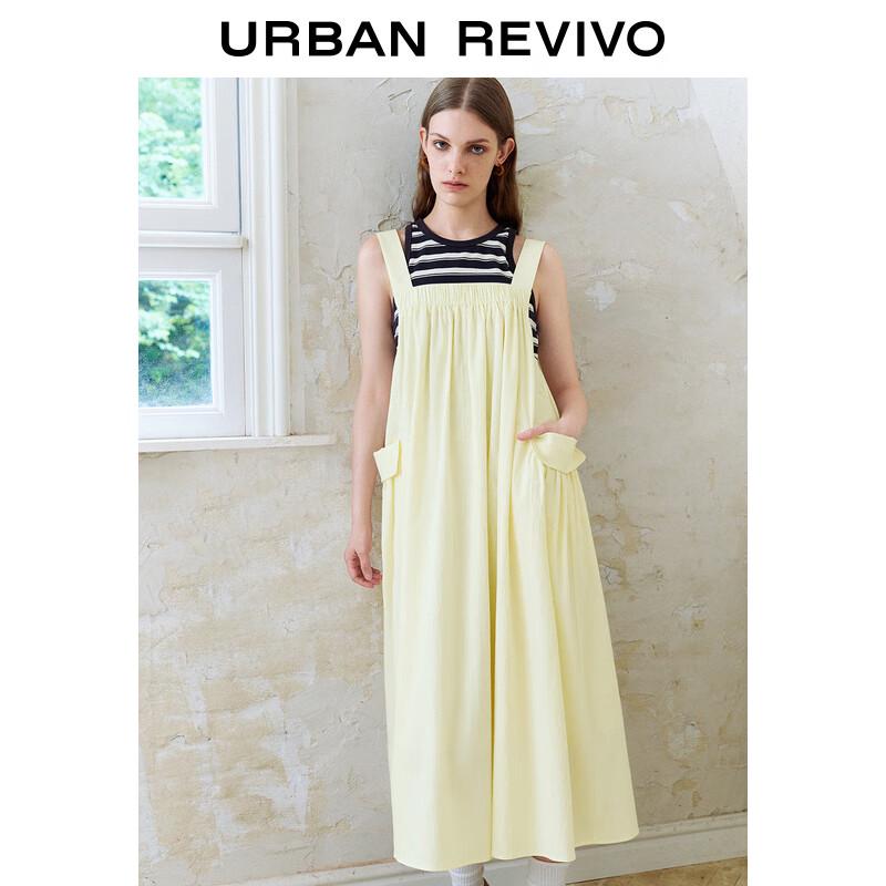 

UR 2024 Autumn Dopamine Sweet Forest Girl Pocket Sleeveless Dress M