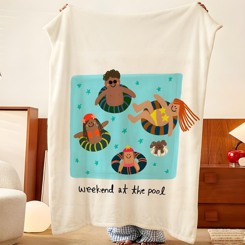 Artist C-Chayun L-Lee Throw Flannel Throw Blanket, Lightweight Cozy, Durable Washable Cute Cool