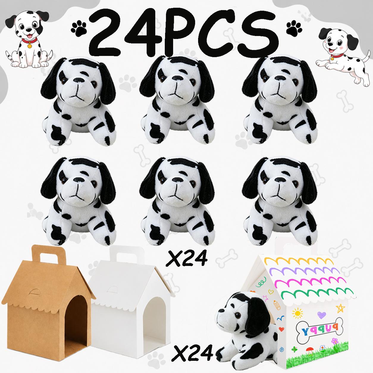 6-4s 4,7 inch Dalmatiër Knuffeldier Groothandel Hond Pluche Verjaardag Adopt een Puppy Feestartikelen Puppy Knuffeldier Cadeaus Voor Kinderen