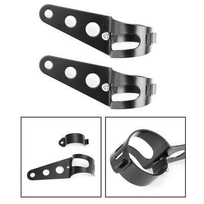 43mm-50mm Gabel Schwarz Scheinwerferhalterung Motorrad Scheinwerfer Halter Adapter