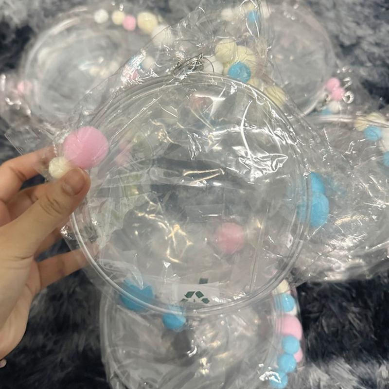 Mini Transparent Doll Display Bag Round Doll Carrying Case Dustproof Doll Pouch Figure Storage Box for Showing Off Small Figures