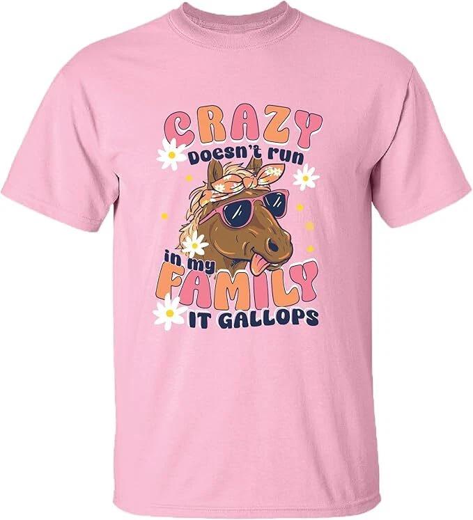 

New GIRLIE GIRL T Shirt CRAZY RUNS IN MY FAMILY XL
