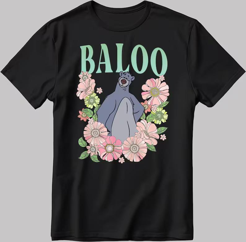 The Jungle Baloo Black Tshirt