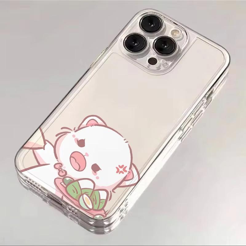 Funny Cartoon Animal Bear Couple Phone Case For iPhone 17 Pro Max 16 15 Pro 14 13 Mini 12 11 17Air 16 Plus Clear Bumper Cover