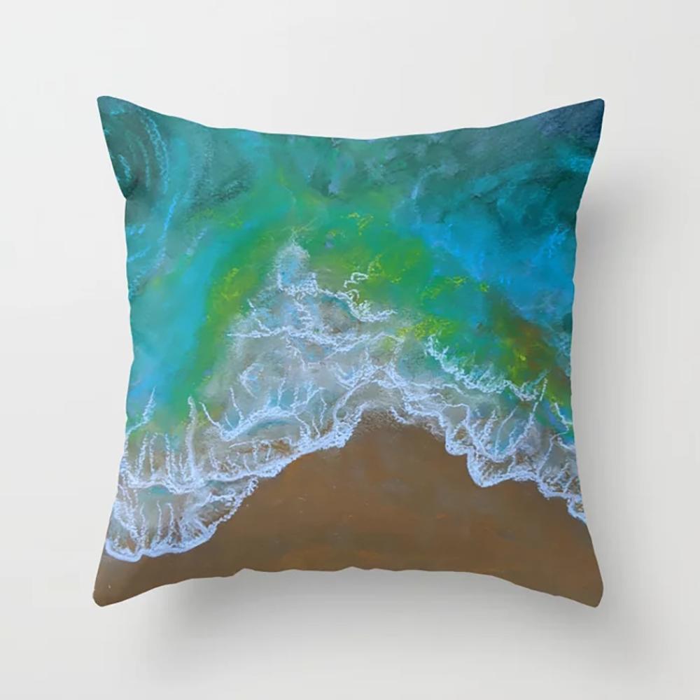 Messy Colored Printed Polyester Pillowcase Cushion Cover for Home Living Room Sofa Bedroom Decoration Pillowcase 45x45cm