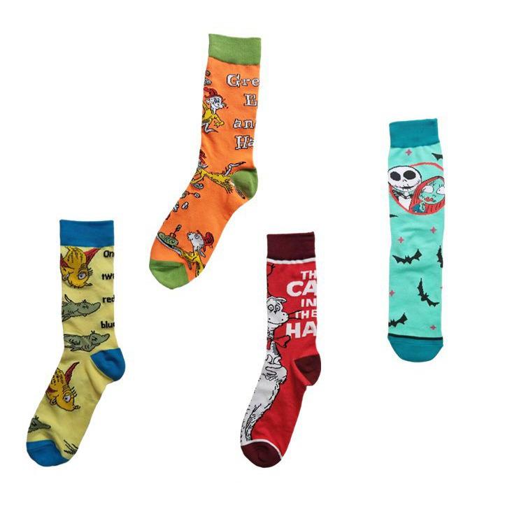 Calzini da Uomo in Cotone Cartoon Animale Natale 2023 - Stile Trendy per Tutte le Stagioni