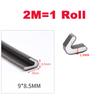 2M14M V Shape Adhesive Weather Stripping Door Frame Seal PU Foam Window Insulation Anti Collision Soundproof Tool Brown